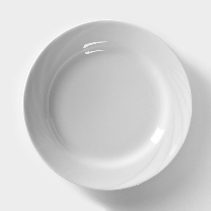 Тарелка фарфоровая «Бельё.Голубка», d=20 см, белая тарелка фарфоровая зоомикс d 20 см белая