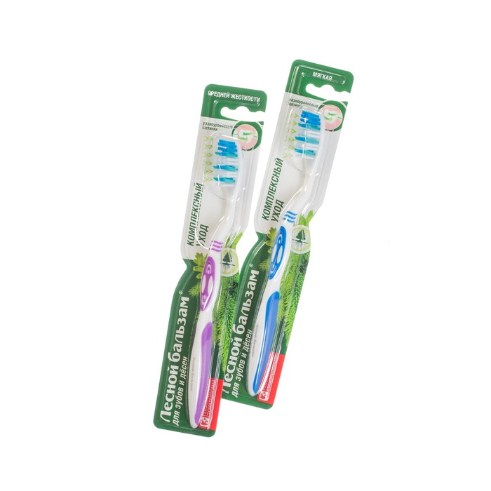 Зубная щетка Лесной бальзам Комплексный уход, мягкая, цвет микс