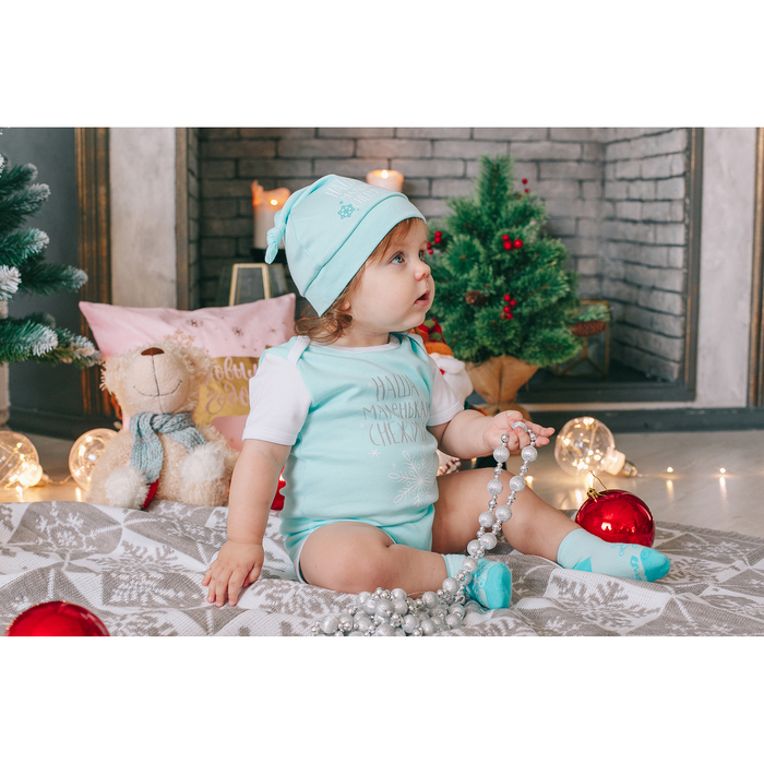 Боди детское "Маленькая снегурочка", рост 62-68 см, 3-6 мес(22 р-р), 100% хл, интерлок