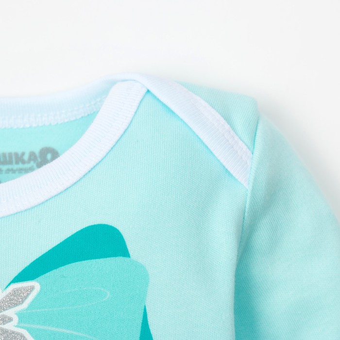 Боди с длин.рук и юбкой "Маленькая снегурочка" рост 62-68 см. (22р-р),100% хл, интерлок