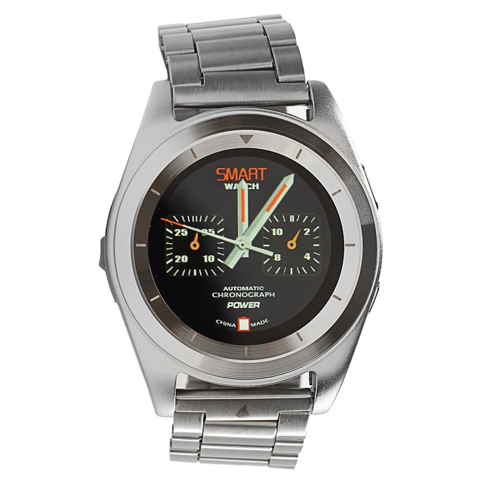 Часы умные NO.1 G6 серебро, ремешок сталь