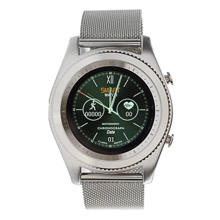 Часы умные NO.1 S9 серебро, ремешок сталь