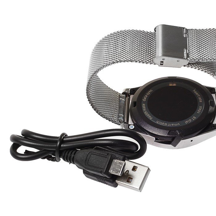 Часы умные NO.1 S9 серебро, ремешок сталь