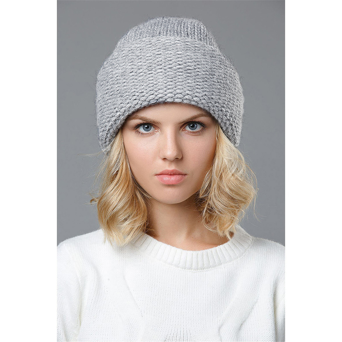 Шапка женская "Джинни" цвет тёмно-серый, р-р 56