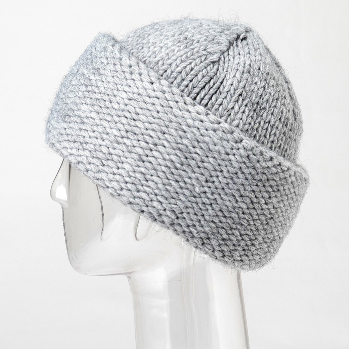 Шапка женская "Джинни" цвет тёмно-серый, р-р 56