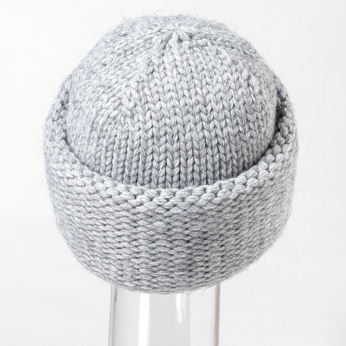 Шапка женская "Джинни" цвет тёмно-серый, р-р 56