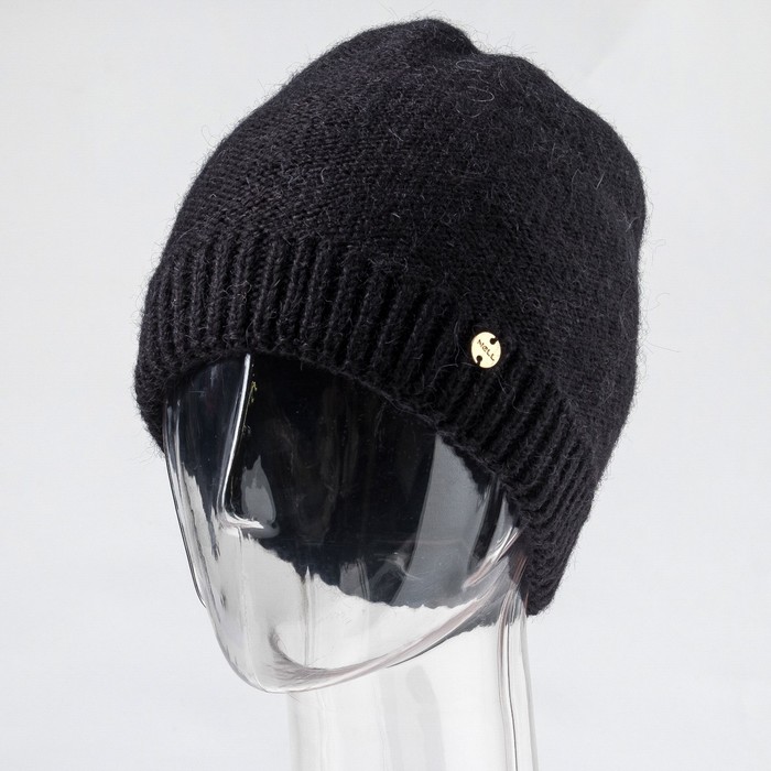 Шапка женская "Одри" цвет чёрный, р-р 56