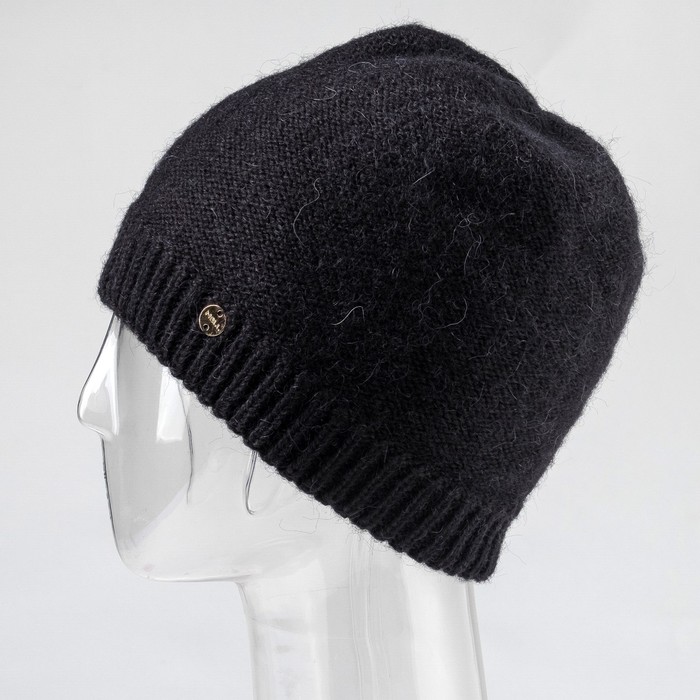 Шапка женская "Одри" цвет чёрный, р-р 56