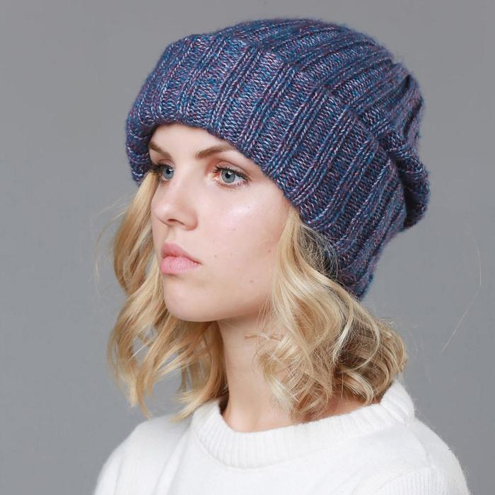 Шапка женская "Эдмонд" цвет зелёный, р-р 56