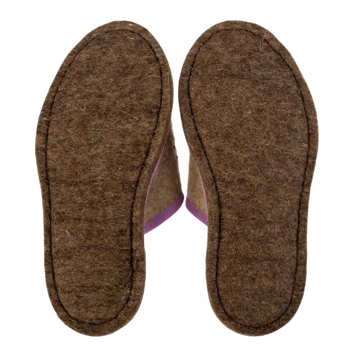 Пантолеты войлочные с вышивкой женские арт. Т-36 (серый) (р. 39)