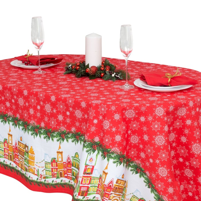 Скатерть "Волшебный город" 110х144 см, 100% хлопок, 164 г/м2