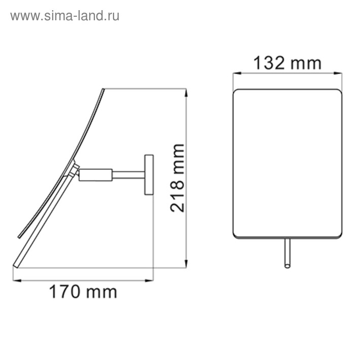 

Зеркало с 3-х кратным увеличением, хром K-1001