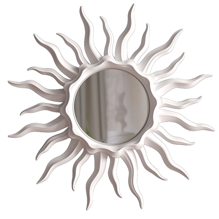 Зеркало в раме SUN White, 1200 × 50 × 1200 мм, цвет белый