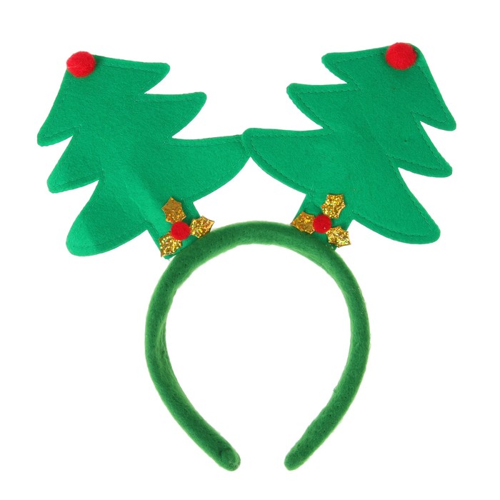 Карнавальный ободок "Елки", цвета МИКС