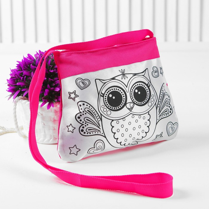Сумочка для росписи "Совушки" с фломастерами и стразами ST-1506-OWL