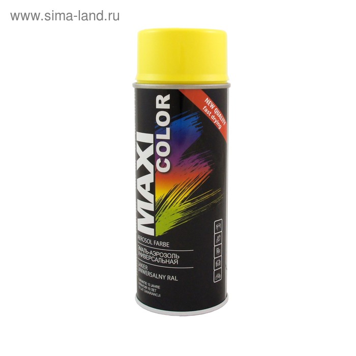 Эмаль-аэрозоль MAXI COLOR RAL1018, цинково-жёлтая, 400 мл