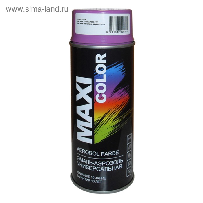 Эмаль-аэрозоль MAXI COLOR RAL4008, сигнально-фиолетовая, 400 мл