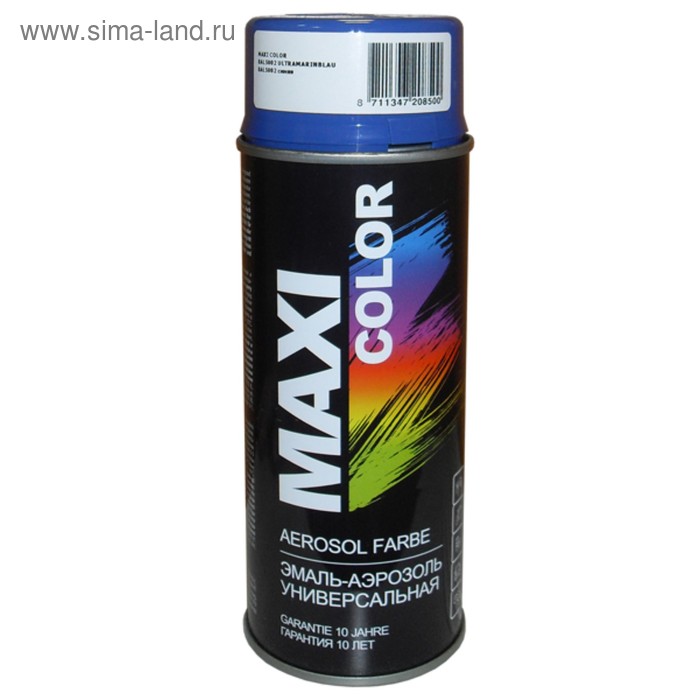 Эмаль-аэрозоль MAXI COLOR RAL5002, Синяя, 400 мл