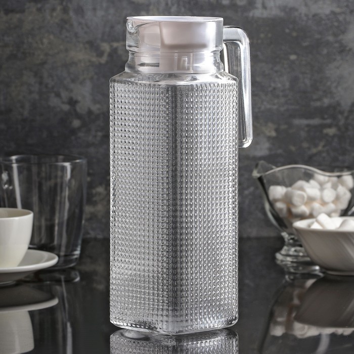 Графин с ручкой 1,2 л "Рябь"