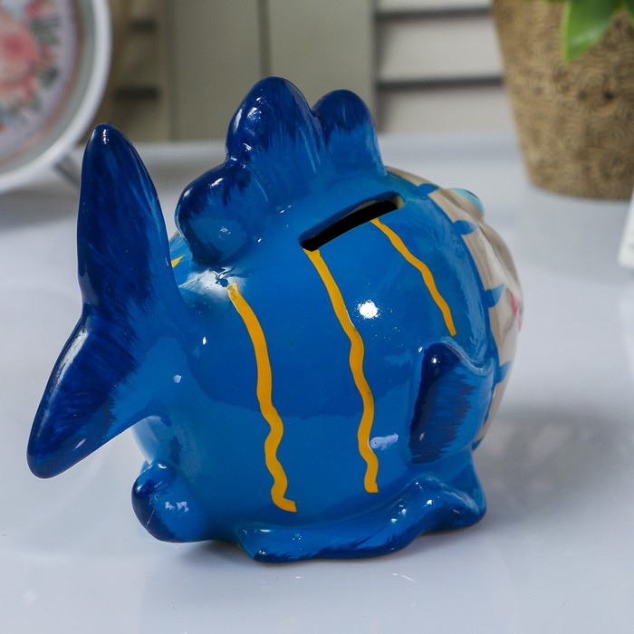 Копилка керамика "Рыбка глазастая" МИКС 9,5х13,5х8,5 см