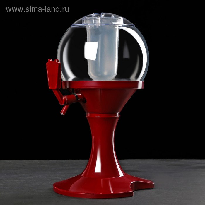 Башня пивная «Сфера», 3 л, цвет красный пивная башня с подсветкой 3 литров
