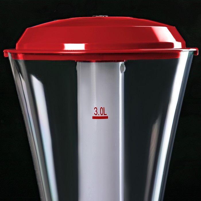 Башня пивная 3 л Grand, колба с подсветкой, 3 батарейки, цвет красный