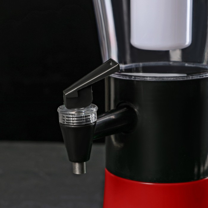 Башня пивная 3 л Grand, колба с подсветкой, 3 батарейки, цвет красный