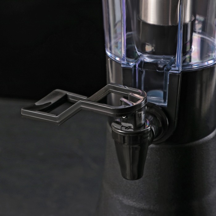 Башня пивная 4 л Premium, металлическая колба, цвет черный