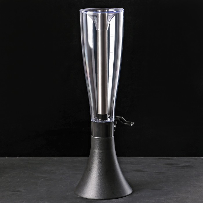 Башня пивная 4 л Premium, металлическая колба, цвет черный