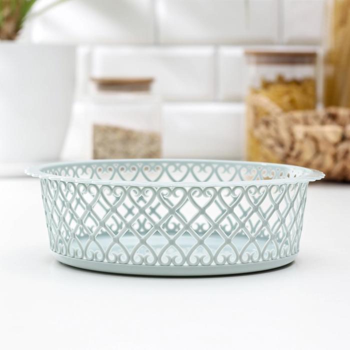 Ваза для хлеба и фруктов 21 см Amor, круглая, цвет МИКС