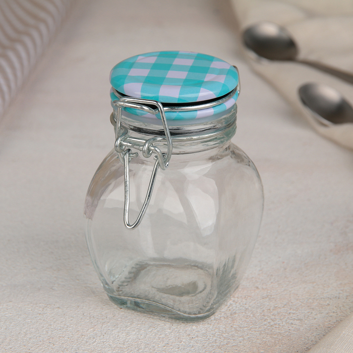 Банка для сыпучих продуктов 70 мл "Альденте", с бугельным замком, цвета МИКС