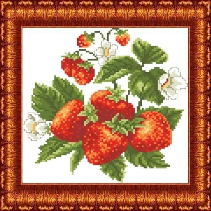 Набор счетным крестом "Клубничка"