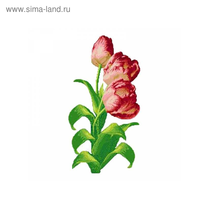 Набор крестом канва с рисунком «Тюльпаны» набор крестом канва с рисунком тюльпаны
