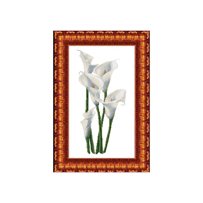 Набор крестом канва с рисунком "Каллы"