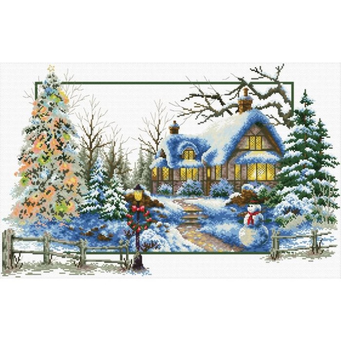 Набор счетным крестом "Зимняя сказка"