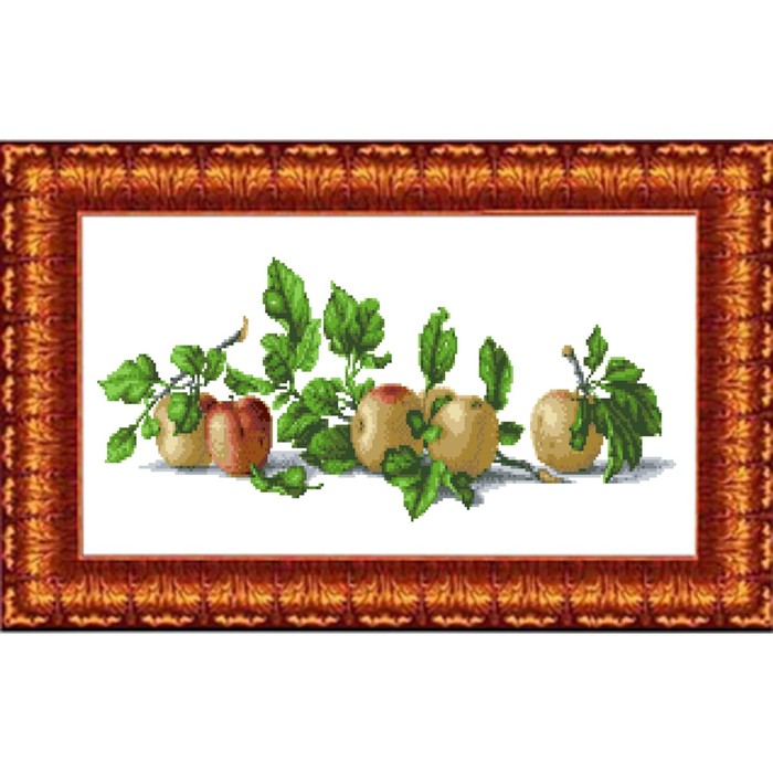 Набор счетным крестом "Натюрморт с яблоками"