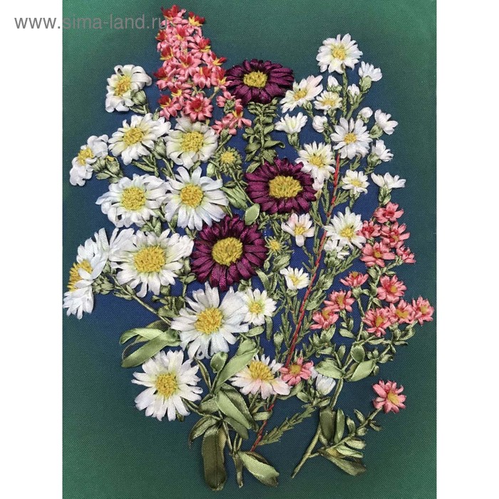 Набор для вышивания лентами «Полевые цветы» набор для вышивания полевые цветы 1 набор