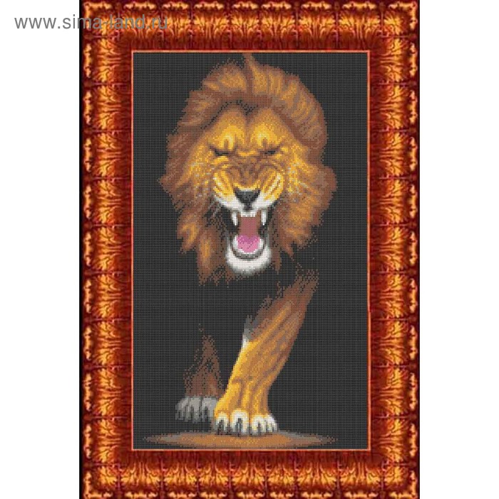 Ткань схема для бисера и креста «Хищники-лев» ткань схема для бисера и креста хищники лев