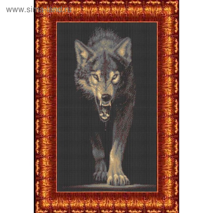 Ткань схема для бисера и креста «Хищники-волк» ткань схема для бисера и креста хищники лев