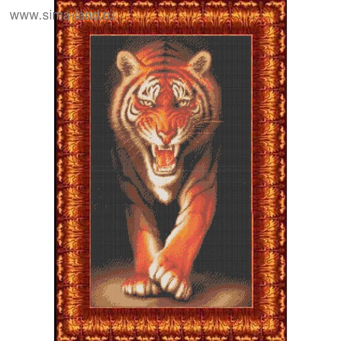 Ткань схема для бисера и креста «Хищники-тигр» ткань схема для бисера и креста хищники волк