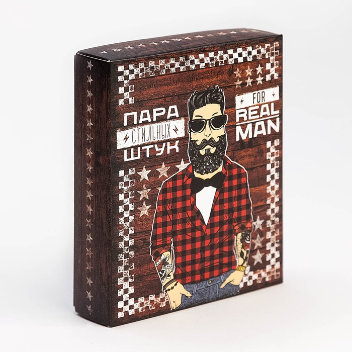 Набор мужской KAFTAN "Real man" носки и бабочка, размер 41-44 (27-29 см)