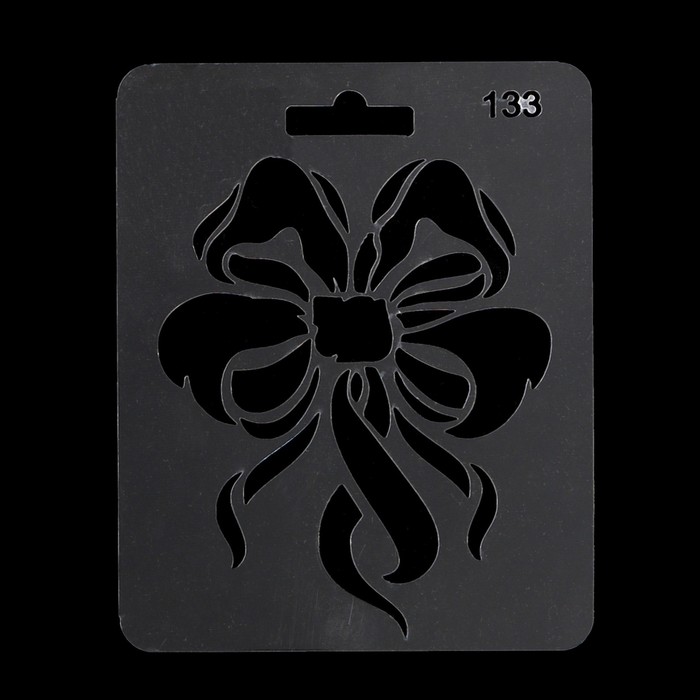 Трафарет пластик "Бант" 11х14 см