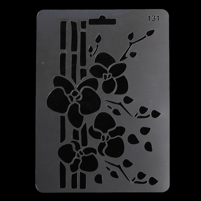 Трафарет пластик "Орхидеи" 14х20 см