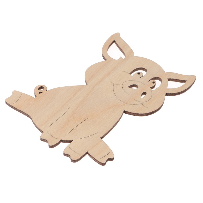 Бирка для декора "Поросенок № 8" из фанеры 15 см