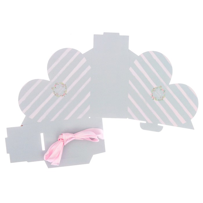 Коробка-сердце складная с лентами «Для тебя», 20 × 16 × 9 см