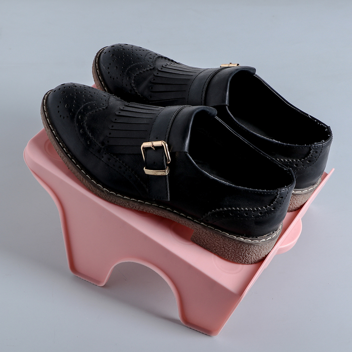 Подстака для обуви 26х21х12 см для двух пар, цвет МИКС