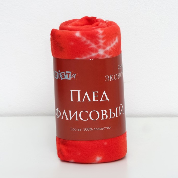 Плед "Экономь и Я" 150х180 см Снежинки красные