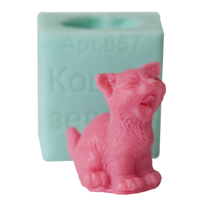 Силиконовый молд "Кошка зевает"