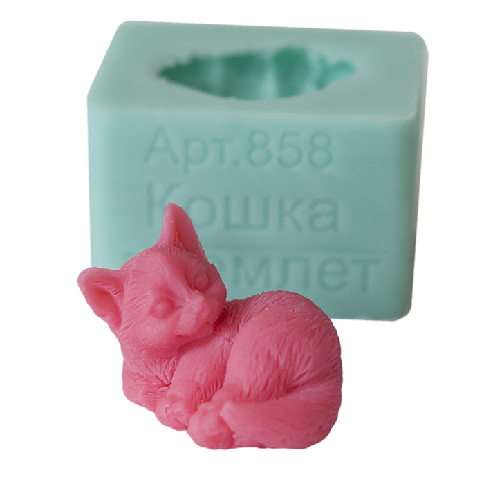 Силиконовый молд "Кошка дремлет"