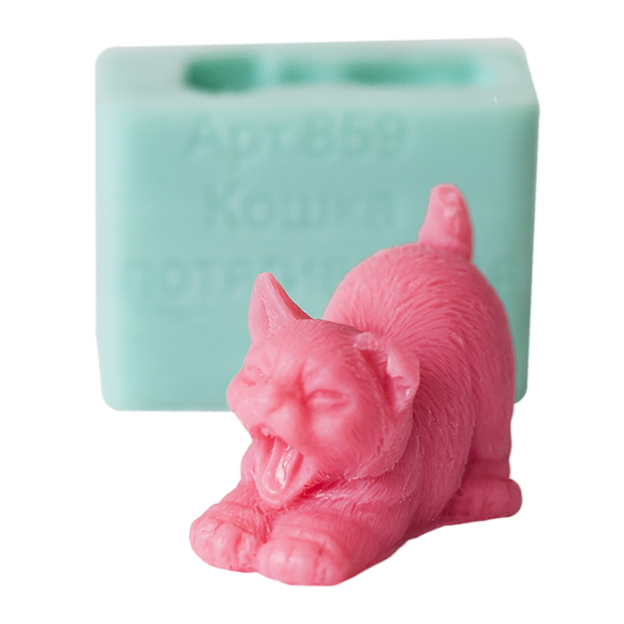 Силиконовый молд Арт.859 "Кошка потягивается"